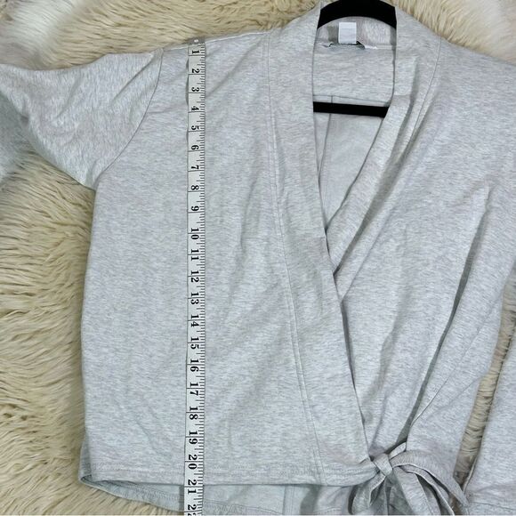 Athleta Gray V-Neck Sweater Soft Knit Casual - Picture 7 of 13